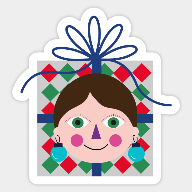 Happy colorful Christmas gift Sticker by sugarcloudlb-studio